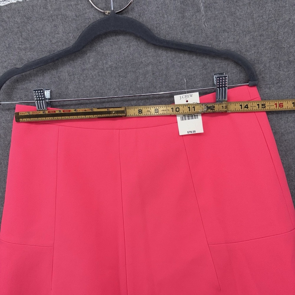 J.Crew B0314‎ Flared Mini Skirt Women's 6 Fluorescent Neon Pink New - Picture 3 of 10